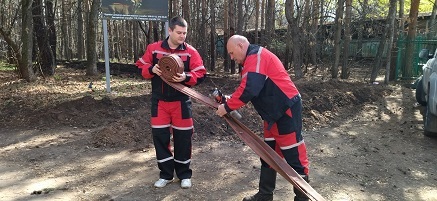 Пожарный рукав и оборудование для практических работ